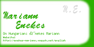 mariann enekes business card